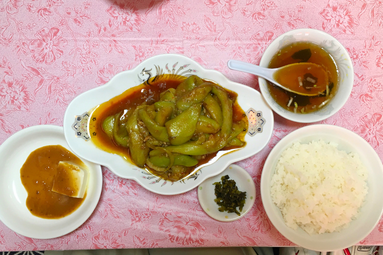 中央区都町の永楽亭はちゃんぽん以外こそ食べたい!ナスのカラシ炒めが驚愕の美味しさだった
