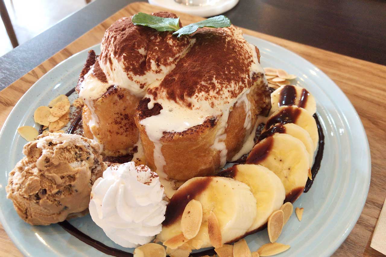 都賀駅前 Cafe食堂ハイダウェイ ティラミス好きに教えたい自家製マスカルポーネクリームの豆乳フレンチトーストが美味しすぎる