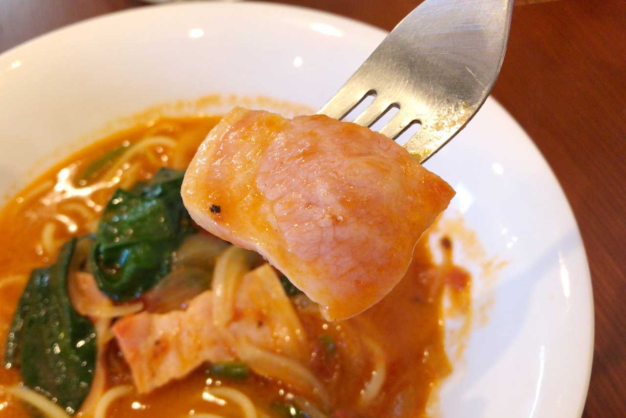 四街道に新オープンのパスタエイト 子連れママに優しいスパゲッティ専門店で頂く厚切りベーコンとほうれん草のトマトスープパスタが本格派すぎた