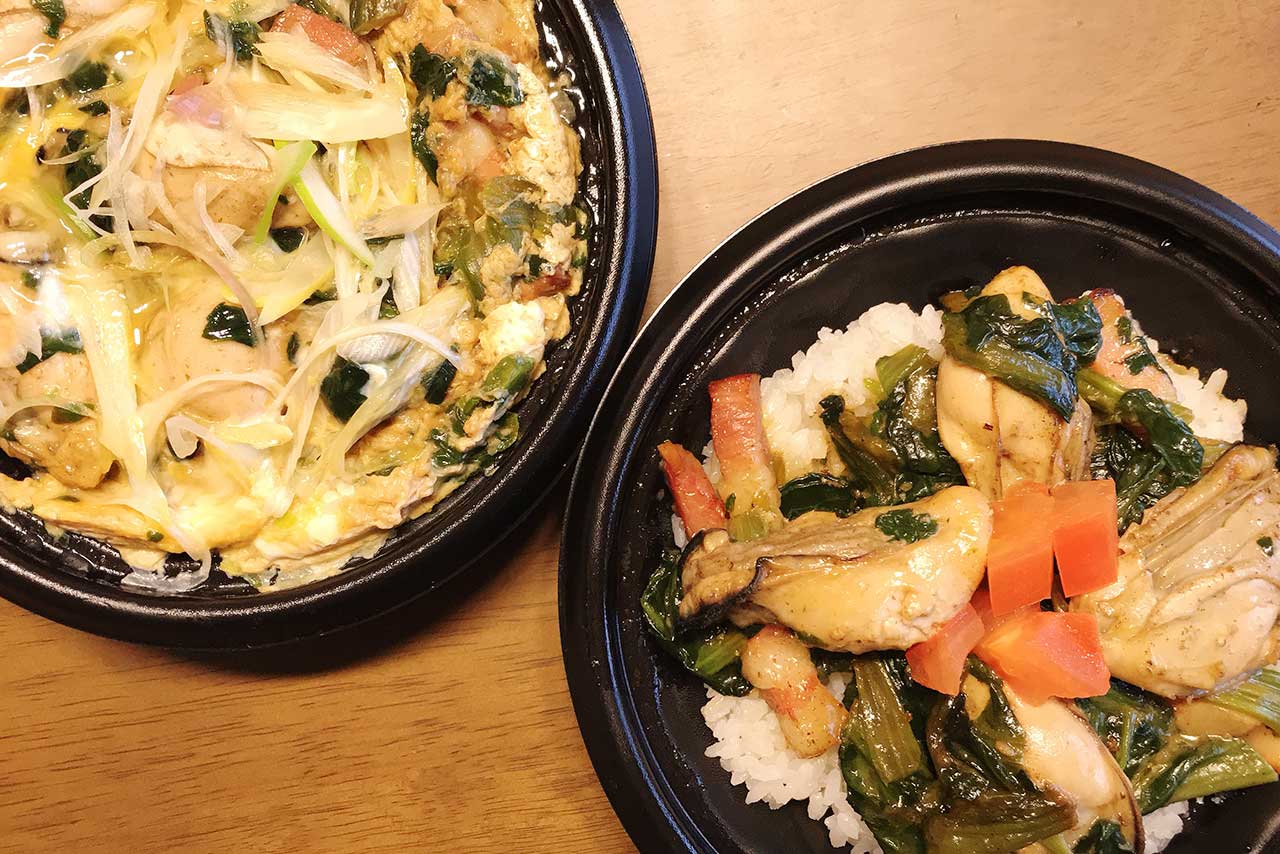 四街道カフェローマに牡蠣登場！ぷりぷりな巨大牡蠣が乗ったカキベー丼とカキとじ丼はどっちもテイクアウトOKな贅沢メニュー