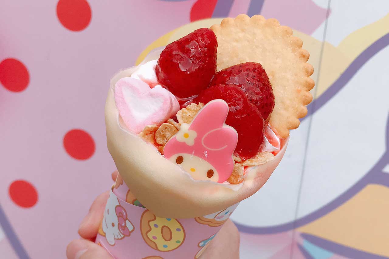 酒々井アウトレットでキティとマイメロのクレープ食べてきた!サンリオキャラの限定グッズやスイーツがあるカフェワゴン?