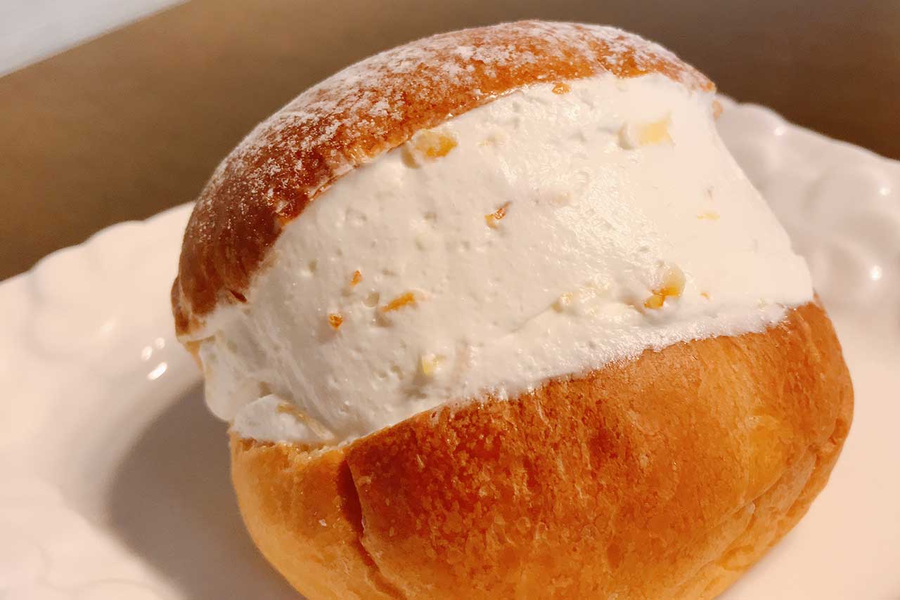 そごう千葉ポンパドウルでマリトッツォ発見!ヨーグルト×オレンジピールが爽やかな大人っぽい仕上がり